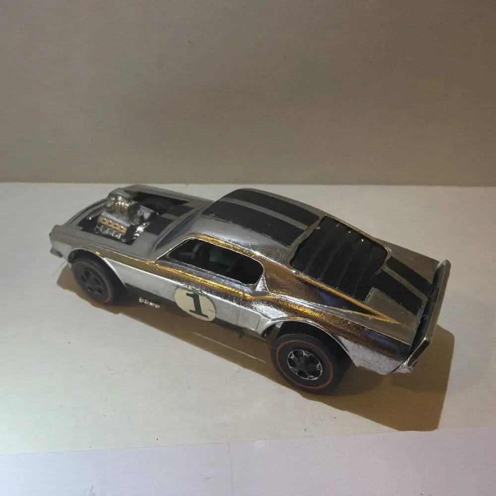 Vintage Hot Wheels Mustang Boss Hoss Chrome Redline Diecast Car 1969 Hong Kong